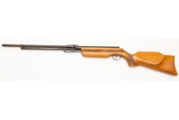 A .22" Relum Tornado under lever air rifle, number 72008, with pale beech stock, GWO and Basically