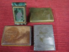 4 Unusual items relating to post war British Occupation Zone: a gilt mounted compact, in its