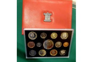 Elizabeth II Proof coin collection, 2006 comprising £5 (crown size), £2 (3, regular design and two