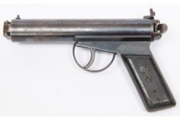 A rare early type Accles & Shelvoke "Warrior" side lever air pistol, no serial number, the frame