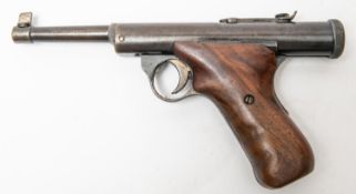 A .177" Haenel Mod 28 air pistol, number 7532, the air chamber marked "Haenel Mod 28 Brit. Pat.