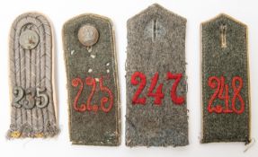 4 Imperial German shoulder boards: 225, 235, 247, 248. £80-100