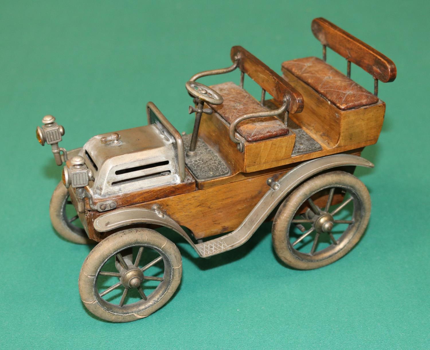 A rare Earnst Plank German Desk Display car for holding Cigarettes and matches, possibly dating from