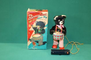 Barney Bear "The Drummers Boy" battery operated Remote controlled toy with light up eyes and