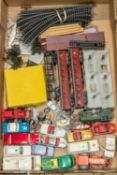 Quantity of various makes to include die cast and 00 gauge railway items. Makes include Corgi,