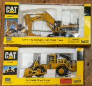 2 Cat 1:50 scale Construction Vehicles. Cat 854G Wheel Dozed, And a Cat 5110B Excavator with Metal