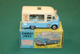 Corgi Toys Smith's Mister Softee Ice Cream Van (428). In cream and light blue livery, with pale blue