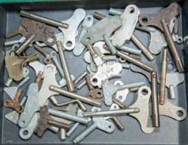 50 old wind up toy keys for clockwork toys. Makes include, Tri-ang, Tri-ang Minic, Hornby, Schuco,