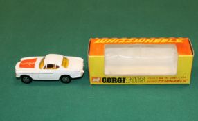 Corgi Toys Whizzwheels Volvo P1800 The 'Saint's' Car (201). In white with red interior and red paper