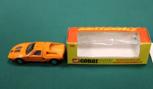 Corgi Toys Whizzwheels Mercedes-Benz CIII (388). In orange with black interior and baseplate. Boxed,