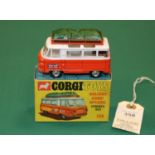 A Corgi Toys 'Holiday Camp Special' Commer Bus (508). An example in orange/white with white