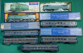 7 MECCANO HOrnby AC-HO. 2 SNCF electric locomotives - Co-Co (6372) RN CC7121 in 2 tone green livery,