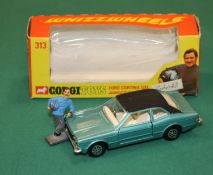 Corgi Toys Whizzwheels Ford Cortina GXL 'Graham Hill' (313). An example in metallic light blue