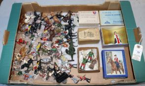 Quantity of loose and boxed lead and metal figures by Various makers, To include an empty box for