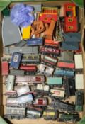 Quantity of Mainly Hornby oo gauge rolling stock and 2 small locos and accessories, Includes, 2