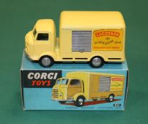Corgi Toys Karrier "Bantam" Lucozade Van (411). In yellow livery with silver plastic roller