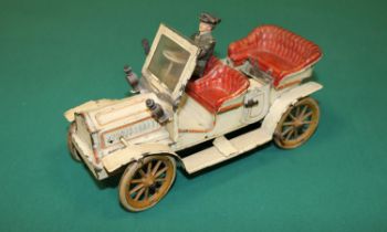 George Carette tin-plate Open Tourer car possibly dating from Early 1900s, Come with a period