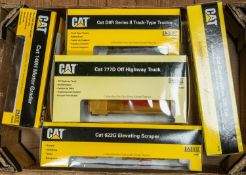 5 Cat Construction Vehicles. Cat Construction gift set containing, 12G Motor Grader, D6R XL Track