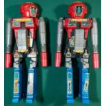 2x Vintage Gobots Super Rogun transforming toy. Transforms from a Robot to a Cap firing Rifle.