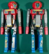 2x Vintage Gobots Super Rogun transforming toy. Transforms from a Robot to a Cap firing Rifle.