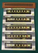 5 Wrenn Railways Pullman Cars. 3x (W6012) Golden Arrow 1st Class, Cygnus, Pegasus and Phoenix.
