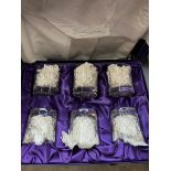 A boxed set of 6 Edinburgh crystal whisky glasses