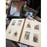 Two Victorian photograph albums with photographs.