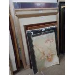 A bundle of pictures including Jack Vetrianno prints, Everly Brothers framed poster, Gilberto Vargas