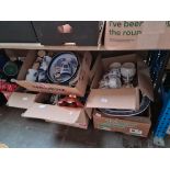 6 boxes of assorted pottery to include blue & white Spode, etc.