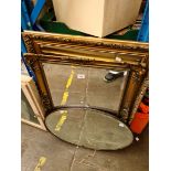 Selection of mirrors to include gilt framed.