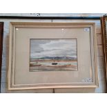 Admiral Sir Charles Madden (1906-2001), watercolour, 'Thurstaton', estuary scene with boats, 32.
