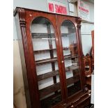 A Victorian glazed mahogany bookcase.