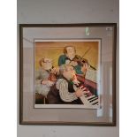 Beryl Cooke, signed limited edition print, 131/650, 42cm x 42xm, framed and glazed.