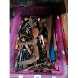 A box of tools including a Worden No. W6 plane etc.