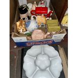 Box of assorted ceramics and misc.