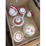 8pcs Paragon Athlone teaware including teapot, and 4 other pieces of Paragon including Polka