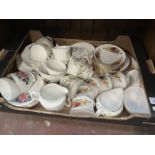 Bone china floral teawares made in England - approx 49 pieces