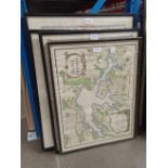 Five framed maps.