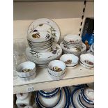 Royal Worcester Evesham table wares including 6 each of dinner plates, 8 inch plates, bowls etc - 30