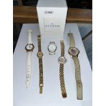 5 ladies wrist watches including Rotary, Radley, and Skagen Denmark