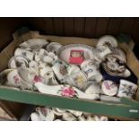 45 bone china items including Royal Worcester, Royal Albert etc