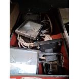 A box of garage security lights.