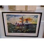 After James Laurence Isherwood, 'The Lancashire Mine', colour print, limited edition 337/850, 59.5cm