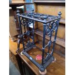 A Victorian cast iron stick stand by Coalbrookdale, the base stamped 'C B DALE, No 250'