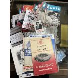 Assorted ephemera comprising football programmes, Jimmy Ruffin signed photograph, Elvis Monthly