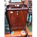 An Edwardian inlaid mahogany coal scuttle.