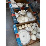 3 boxes of Royal Doulton Albany dinnerware - over 80 pcs