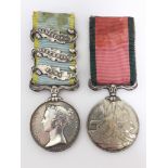 Crimea 1854-1856 pair awarded to William Lane 1st Battalion 1st Foot Royals, comprising British