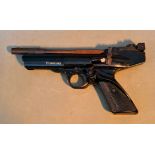 A Webley & Scott Hurricane .22 calibre air pistol, 28cm long. (BUYER MUST BE 18 YEARS OLD OR ABOVE