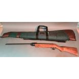 A Chinese Westlake .22 calibre air rifle, 109cm long, with soft Napier green bag. (BUYER MUST BE